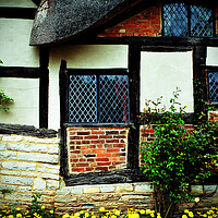 Buy canvas prints of Anne Hathaway's Cottage Shottery Stratford upon Avon by Andy Evans Photos