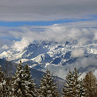 Buy canvas prints of Les Arcs Arc 1800 French Alps France by Andy Evans Photos