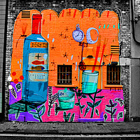 Buy canvas prints of Graffiti Street Art Camden Town London by Andy Evans Photos