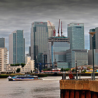 Buy canvas prints of Canary Wharf London Docklands England UK by Andy Evans Photos