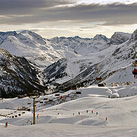 Buy canvas prints of Lech Zurs am Arlberg Austrian Alps Austria by Andy Evans Photos