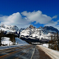 Buy canvas prints of Icefields Parkway Canadian Rockies Canada by Andy Evans Photos