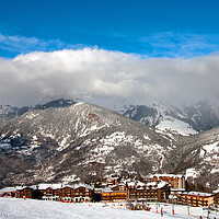 Buy canvas prints of Courchevel Moriond 1650 3 Valleys French Alps France by Andy Evans Photos
