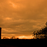 Buy canvas prints of Broadway Tower Sunset Cotswolds Worcestershire by Andy Evans Photos