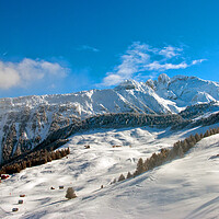 Buy canvas prints of Courchevel 3 Valleys French Alps France by Andy Evans Photos