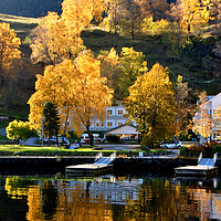 Buy canvas prints of Majestic Autumn Fjord by Andy Evans Photos