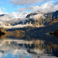 Buy canvas prints of Aurlandsfjord Flam Norwegian Fjord Norway Scandinavia by Andy Evans Photos