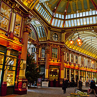 Buy canvas prints of Leadenhall Market City of London England UK by Andy Evans Photos