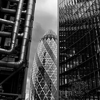 Buy canvas prints of 30 St Mary Axe The Gherkin Lloyds and Willis Building by Andy Evans Photos