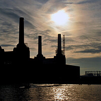 Buy canvas prints of Battersea Power Station River Thames London by Andy Evans Photos