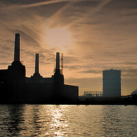 Buy canvas prints of Iconic Silhouette of Battersea Power Station by Andy Evans Photos