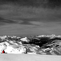 Buy canvas prints of Les Menuires Three Valleys French Alps France by Andy Evans Photos
