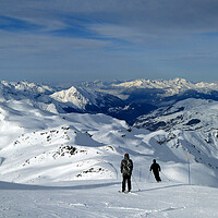 Buy canvas prints of Les Menuires Three Valleys French Alps France by Andy Evans Photos