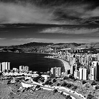 Buy canvas prints of Benidorm Skyline Cityscape Costa Blanca Spain by Andy Evans Photos