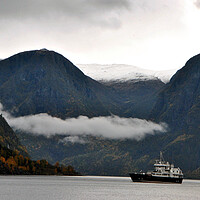 Buy canvas prints of Vestland Explorer Aurlandsfjord Flam Norway by Andy Evans Photos