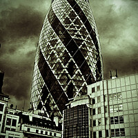 Buy canvas prints of 30 St Mary Axe The Gherkin London England United K by Andy Evans Photos
