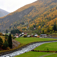 Buy canvas prints of Flamsdalen Valley Flam Norway Scandinavia by Andy Evans Photos