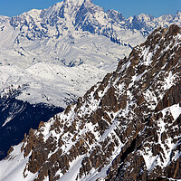 Buy canvas prints of Mont Blanc Meribel French Alps France by Andy Evans Photos