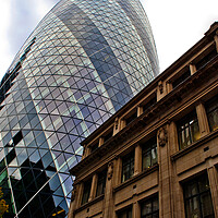 Buy canvas prints of 30 St Mary Axe The Gherkin London England UK by Andy Evans Photos