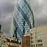 Buy canvas prints of 30 St Mary Axe The Gherkin London England United Kingdom by Andy Evans Photos