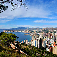 Buy canvas prints of Majestic Benidorm Skyline by Andy Evans Photos