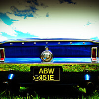 Buy canvas prints of Iconic Ford Mustang Rear View by Andy Evans Photos
