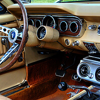 Buy canvas prints of Ford Mustang Sports Car Interior by Andy Evans Photos