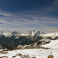 Buy canvas prints of Alpe d'Huez Vaujany French Alps France by Andy Evans Photos