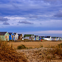 Buy canvas prints of Rainbow of Beach Huts by Andy Evans Photos