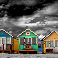 Buy canvas prints of Beach Huts Hengistbury Head Bournemouth Dorset UK by Andy Evans Photos