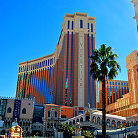 Buy canvas prints of Sunlit Splendor: The Venetian Hotel, Las Vegas by Andy Evans Photos