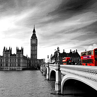 Buy canvas prints of Iconic London: Big Ben and Westminster Bridge by Andy Evans Photos