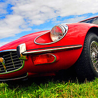Buy canvas prints of Iconic E-Type Jaguar: A Timeless Classic by Andy Evans Photos