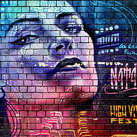 Buy canvas prints of Vibrant Digbeth Graffiti Mural by Andy Evans Photos