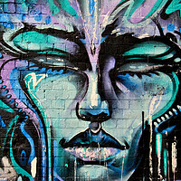 Buy canvas prints of Vibrant Graffiti Mosaic, Digbeth, Birmingham by Andy Evans Photos