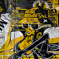 Buy canvas prints of Vibrant Urban Expression: Digbeth Graffiti Art by Andy Evans Photos