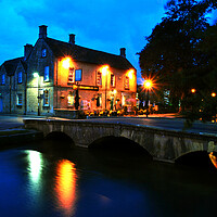 Buy canvas prints of Picturesque Kingsbridge Inn: Heart of Cotswolds by Andy Evans Photos