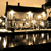 Buy canvas prints of Unveiling Cotswolds: Kingsbridge Inn at Twilight by Andy Evans Photos