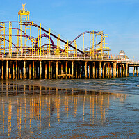 Buy canvas prints of Clacton On Sea Pier And Beach Essex UK by Andy Evans Photos