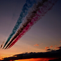Buy canvas prints of Red Arrows Display Team In Formation by Andy Evans Photos