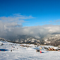 Buy canvas prints of Courchevel 1850 3 Valleys French Alps France by Andy Evans Photos