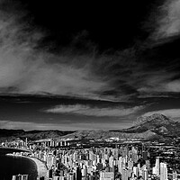Buy canvas prints of Benidorm Skyline Cityscape Costa Blanca Spain by Andy Evans Photos