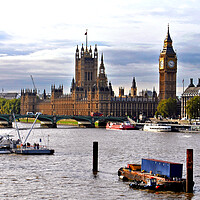 Buy canvas prints of Big Ben Houses of Parliament Westminster Bridge London by Andy Evans Photos