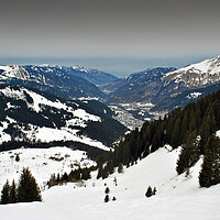 Buy canvas prints of Morzine Lets Gets Portes Du Soleil French Alps France by Andy Evans Photos