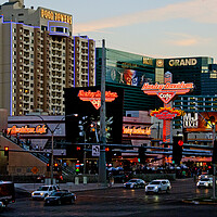 Buy canvas prints of Las Vegas Strip Skyline Cityscape America USA by Andy Evans Photos