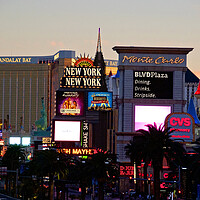 Buy canvas prints of Las Vegas Strip Skyline Cityscape America USA by Andy Evans Photos