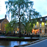 Buy canvas prints of Old Manse Hotel Bourton on the Water Cotswolds by Andy Evans Photos