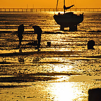 Buy canvas prints of Sunset Thorpe Bay Southend on Sea Essex by Andy Evans Photos