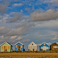 Buy canvas prints of Hengistbury Head beach huts Dorset by Andy Evans Photos