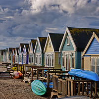 Buy canvas prints of Beach huts Hengistbury Head Dorset by Andy Evans Photos